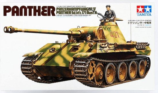 Foto: 1 35 tamiya 35065 wwii ger sdkfz 171 panther a plastic modelbouwpakket