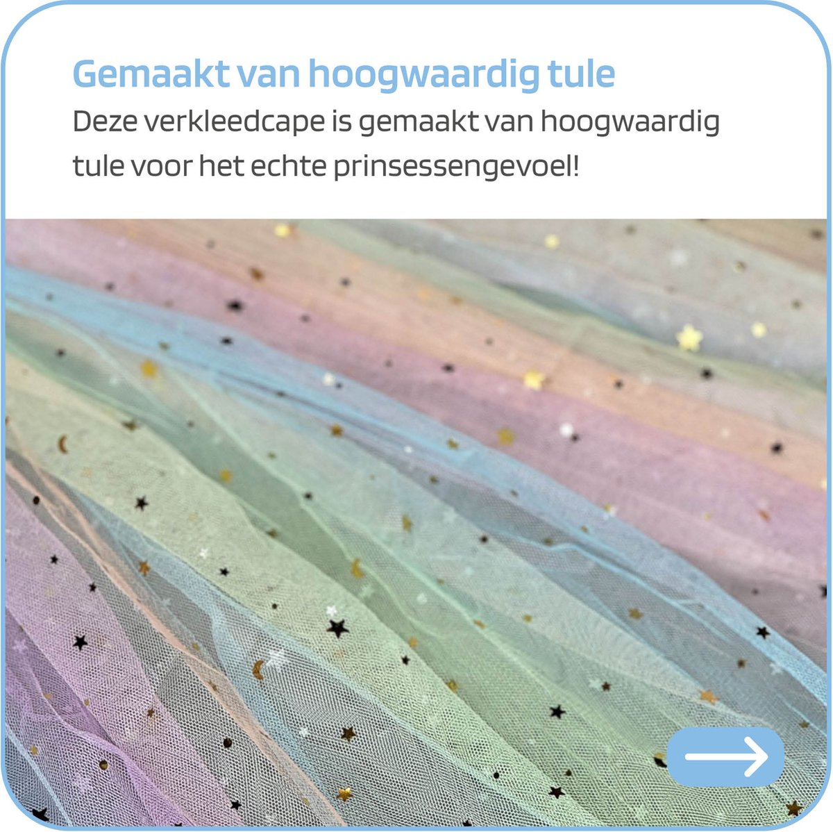 Jobber Toys Prinsessenjurk meisje - Unicorn Prinsessen verkleedkleding — afbeelding 4