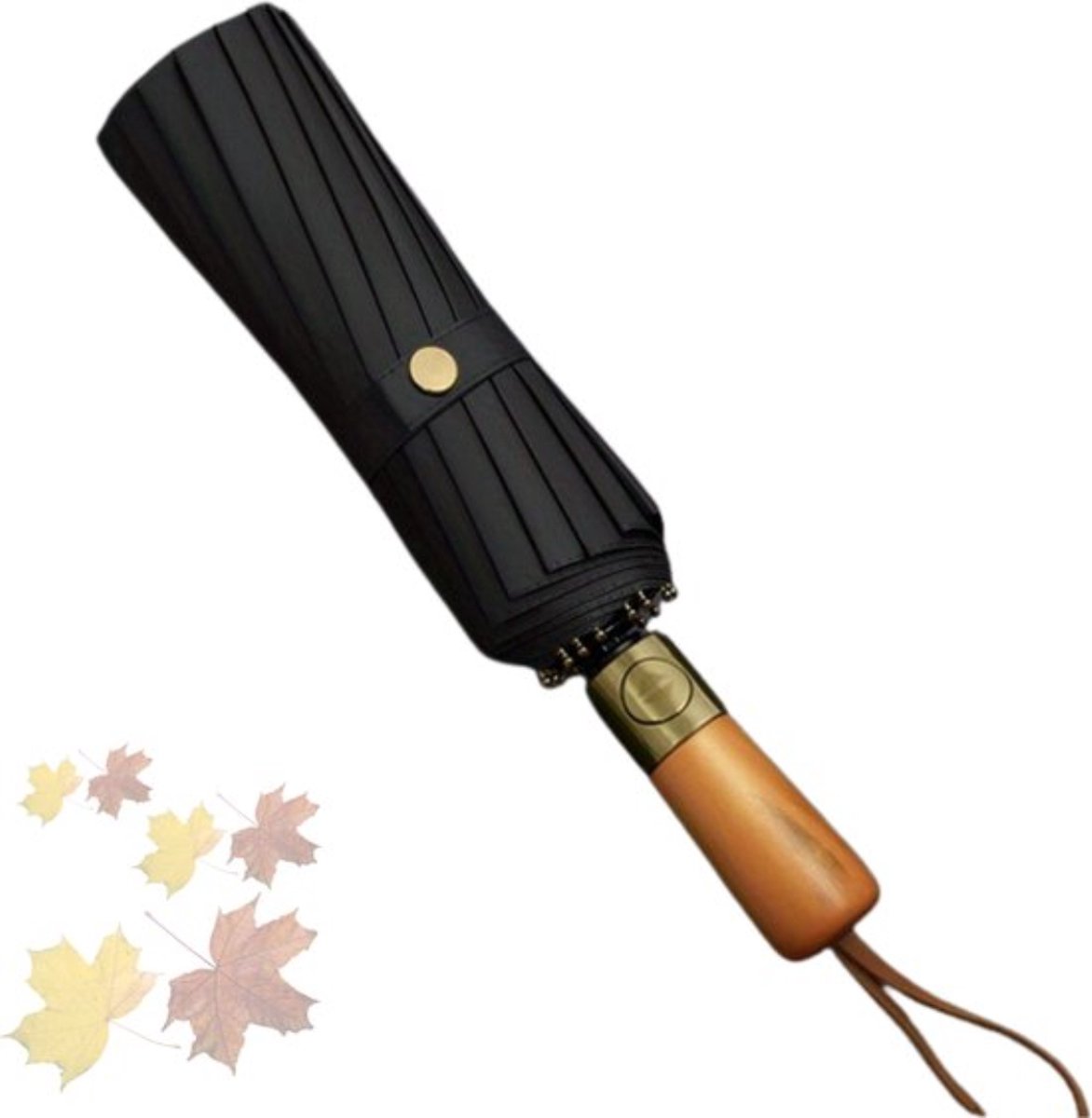 Bovista Windproof Paraplu - Opvouwbaar - Moderne Stormparaplu - Stormproef - Automatisch Uitklapbaar - Umbrella - Zwart