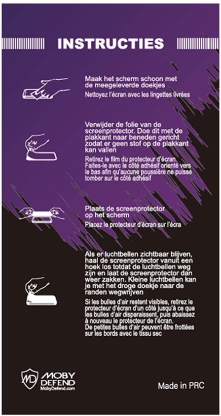 MobyDefend Screenprotector - Geschikt voor iPhone 14 Pro Max - HD Privacy Glass Screensaver