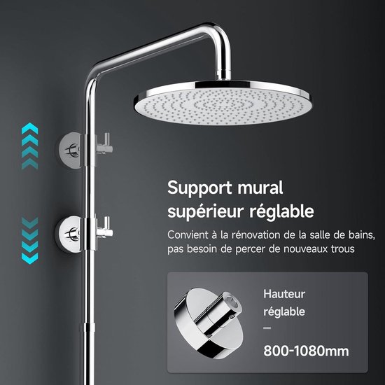 Cubic Regendouche Inbouw | Chroom 25 cm Regendouche Eéngreeps BIC22