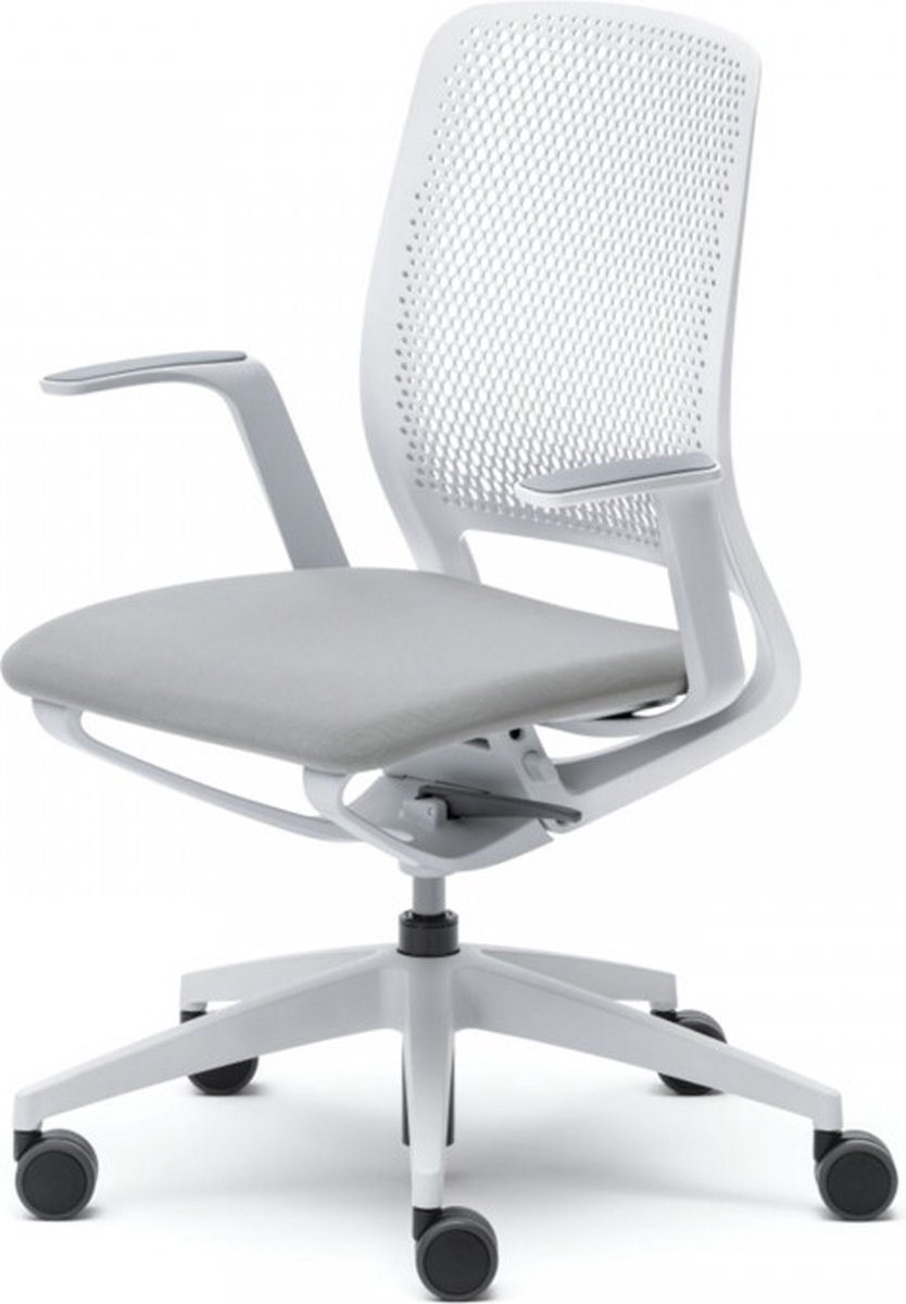 Sedus se:motion - Ergonomische Bureaustoel - Met Armleuningen - Wit (Lichtgrijs)
