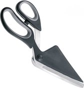 Pizzaschaar - 2 in 1 - Pizzames - Zwart- RVS - Knippen en Serveren -