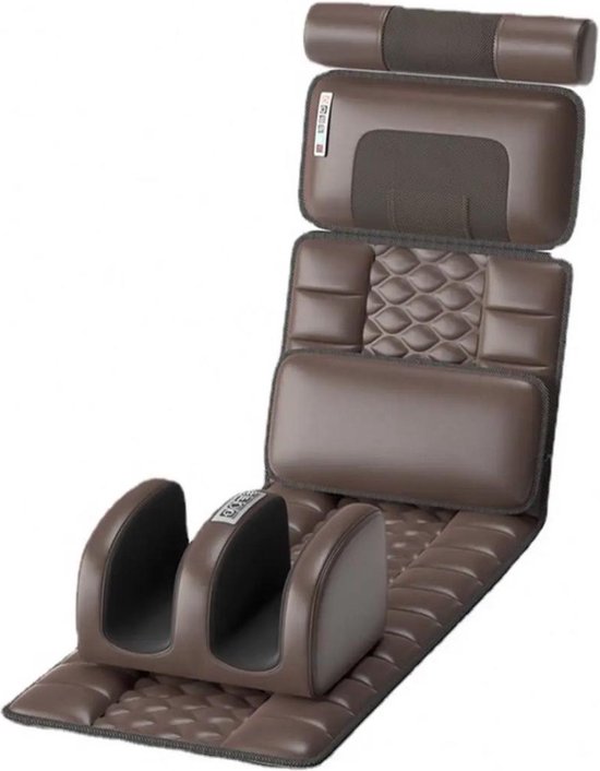 A514 Zwart -Massagematras - Massagemat met warmtefunctie - acupressuurmat voor full-body massage - verstelbare lumbale airbag - verlichting van nek- en rugpijn - massage matras