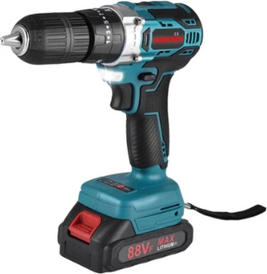 Foto: Bbv hamerboor machine borstelloze hamer boor draadloos power tool makita 18v batterij 1000w electrische schroevendraaier zwart