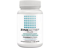 ZINK ACTIEF PLUS 100 Tabl Pharmanutrics- Natuulijke Zink- Weerstand - haar - Huid - Natuurlijk Complex
