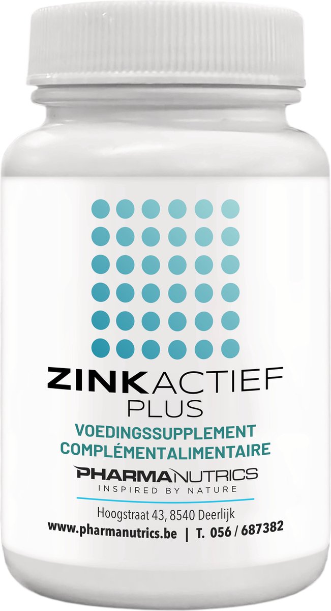 Goedkoopste ZINK ACTIEF PLUS 100 Tabl Pharmanutrics- Natuulijke Zink- Weerstand - haar - Huid - Natuurlijk Complex