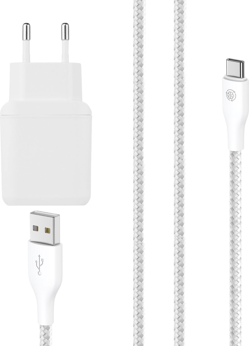 Usb adapter 18w + usb C kabel 2m - Quick charge 3.0 - Oplader A57 - Usb stekker 5v / 3a
