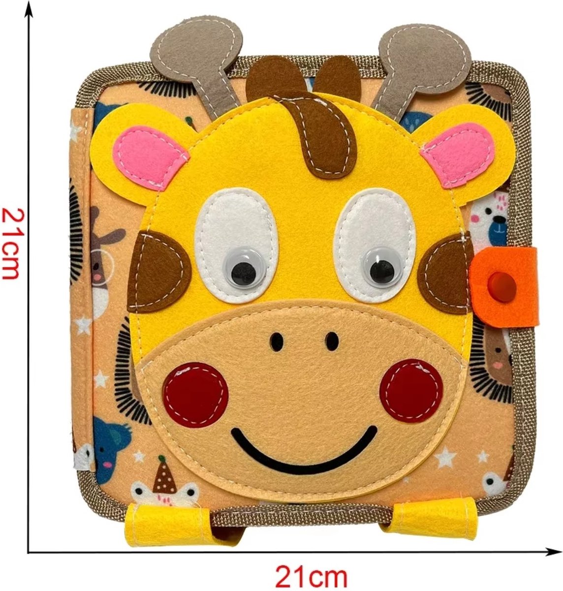 WoodyDoody Motoriek Baby Leerboek voor Peuters XL Variant - Eerste Vaardigheden Boek voor Peuters - Speels en Leerzaam Motoriek Map Motoriek Leerboek GIRAFFE - Educatief Speelgoed - kinderspeelgoed 1 jaar 2 jaar 3 jaar 4 jaar grote speelgoedboek 2025 — afbeelding 11
