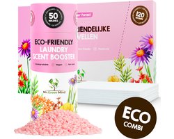 Mr. Green Mind Was combinatie Wasstrips + Wasparels Flower Forest - Wasmiddel - Wasstrips - Wasmiddeldoekjes - Wasparfum proefpakket