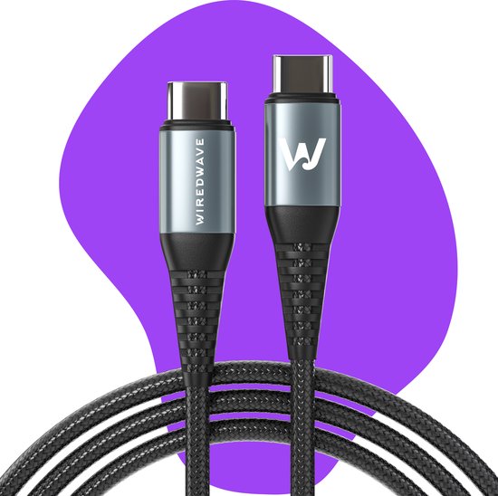 Wiredwave - Gevlochten Micro USB Gaming Snellader - 1 Meter Oplaadkabel - Nylon - USB C - eSports - oplader kabel - Gevlochten draad