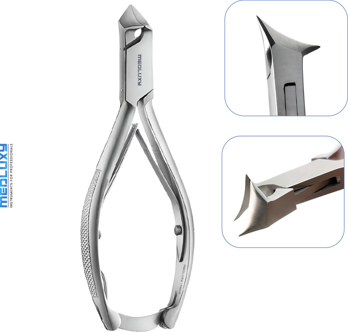 Goedkoopste MEDLUXY® - Nageltang Koptang (Kopknipper, Dwarssnittang) - 'Full Moon' 14 cm - 21 mm - MP0249 (nagelknipper