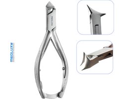 MEDLUXY® - Nageltang Professioneel - Koptang Rond Snijvlak - 14 cm - Voor Dikke & Kalknagels - Chirurgisch RVS - Pedicure & Manicure - Met Kruisveer en Veiligheidssluiting - nagelknipper ingroeide nagels
