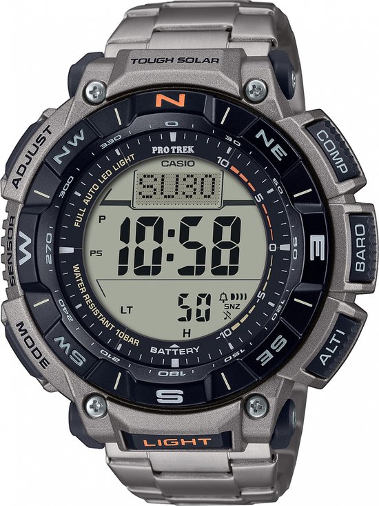 Casio Pro Trek PRG 340T 7ER Herenhorloge 51 7 mm Zilverkleurig bol