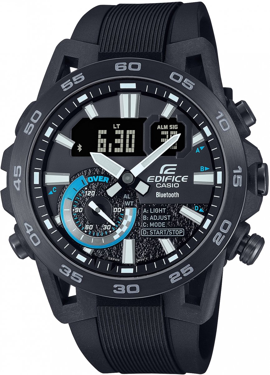 Casio Edifice ECB-40PB-1AEF Horloge - Kunststof - Zwart - Ø 43 mm