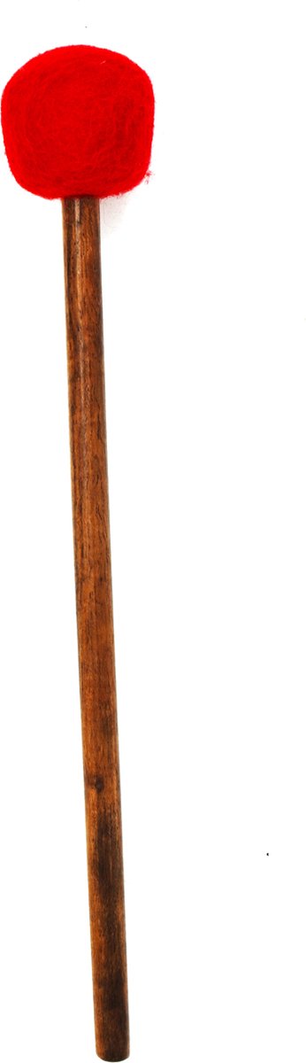 Klankschalen klopper rubber/vilt 31x4 cm hardhouten steel