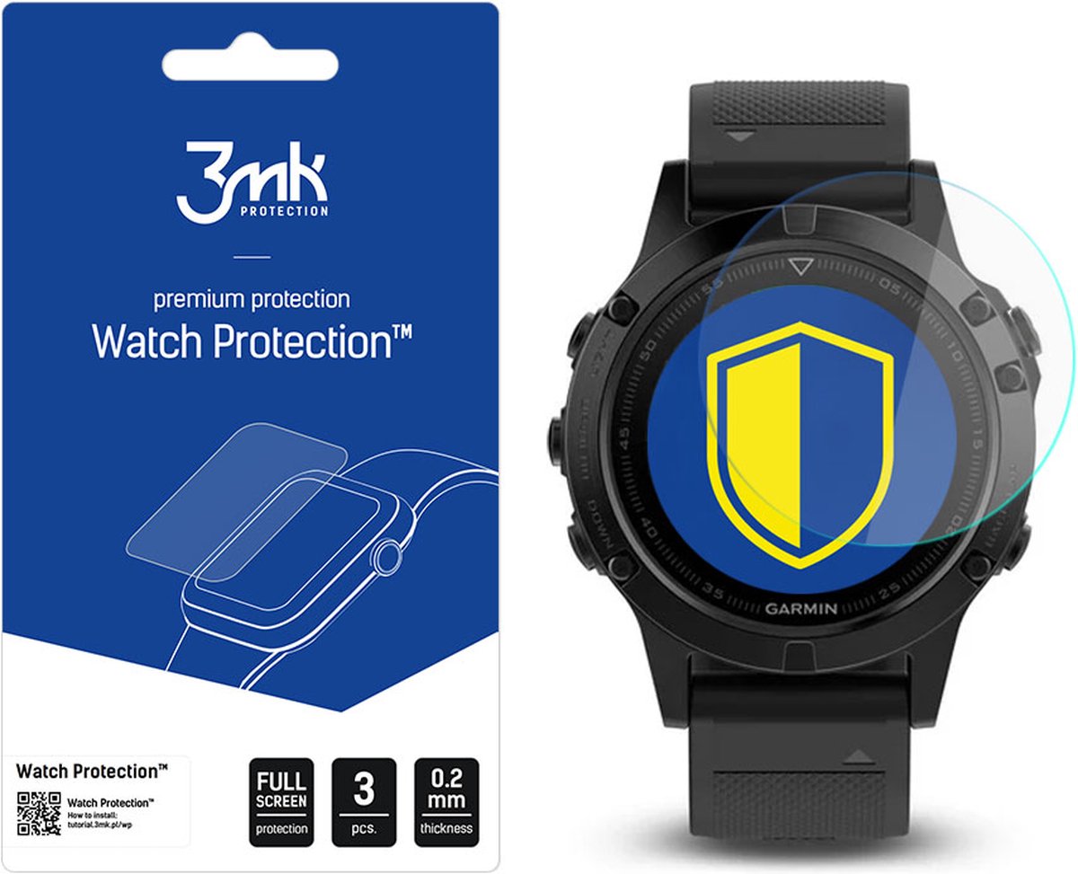 Garmin Fenix 5 47 mm - 3mk Watch Protection v. FlexibleGlass Lite