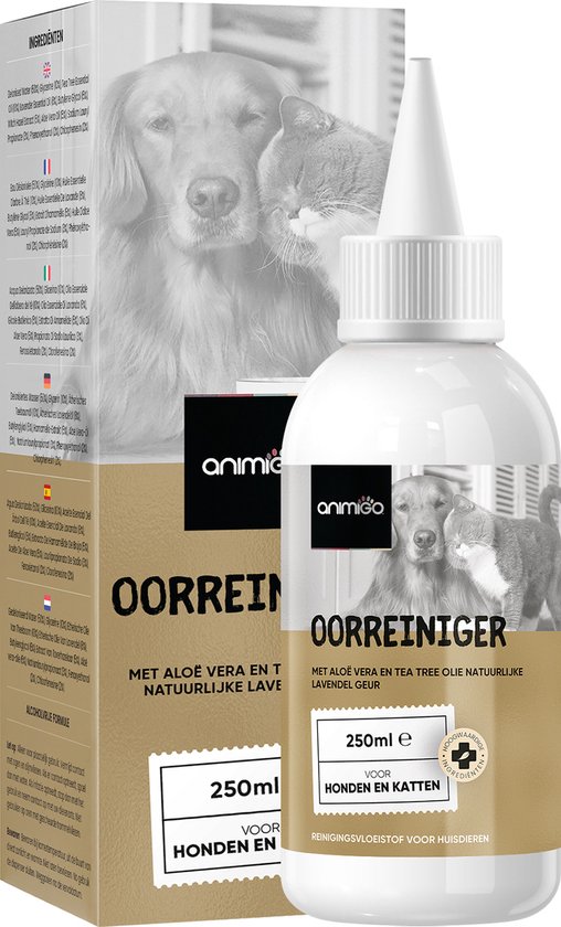 Foto: Natuurlijke oorreiniger voor honden en katten 250 ml verbeter de oorhygi ne en help het verminderen van oorinfecties van animigo