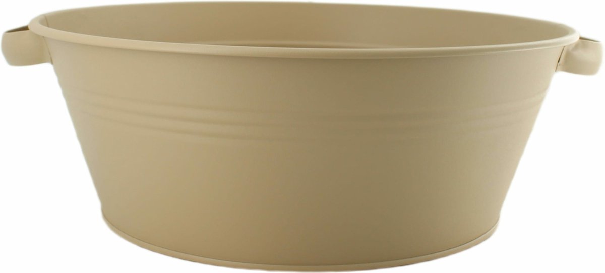 Dijk Natural Collections Metalen kom met handvat Zand 45x40x15cm