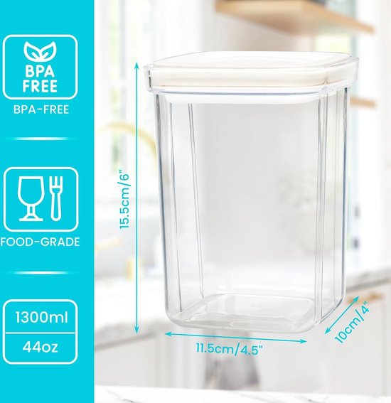 Airtight Food Storage Containers Set - Kitchen Pantry Organisation ...