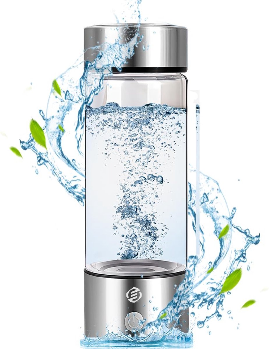 Equivera Hydrogen Waterfles - Hydrogen Generator - Hydrogeen Water - H2 + Hydrogeen - Draagbare Drinkfles - Gezondheid - Incl. E-Book