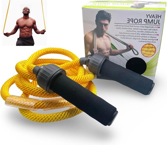 Corde à sauter ergonomique lestée épaisse longueur 270 cm