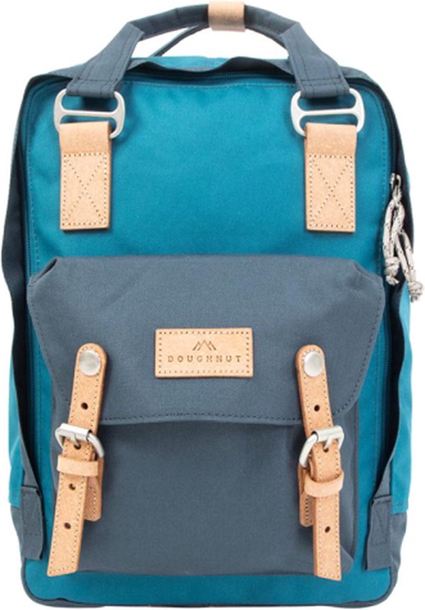 Doughnut laptoprugzak / Rugtas / Schooltas - 14 inch - Macaroon Euro - Teal Lake