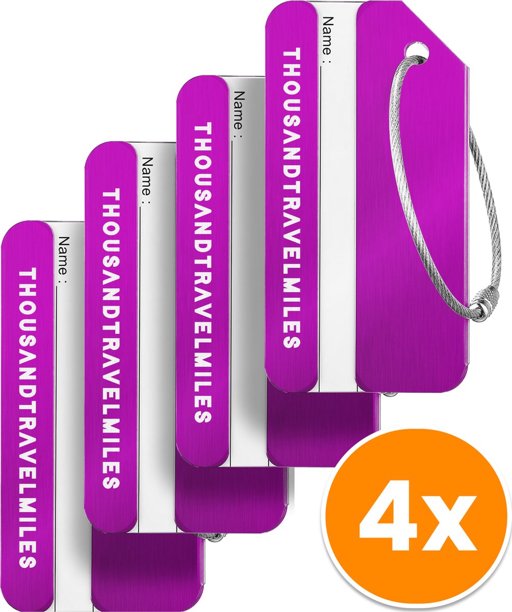 Bol.com Bagagelabel – Kofferlabel – Aluminium Bagagelabel – Kofferlabel – Bagagelabels voor koffers – Luggage tag – Naamlabels –... aanbieding
