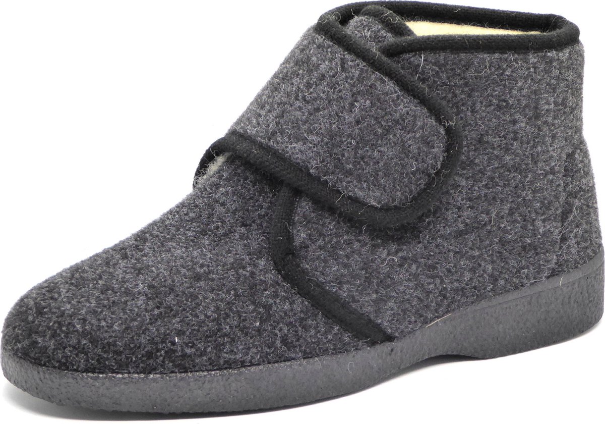 Pantoffel Klitband Scheerwol gevoerd 205L - Zwart - 46