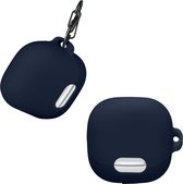 kwmobile Hoes geschikt voor Anker Soundcore Liberty 4 NC - Siliconen cover voor oordopjes in donkerblauw