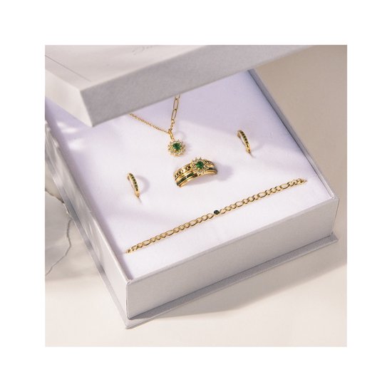 iXXXi-Jewelry- Set de Bijoux Emerald Lucia Couleur or Femme