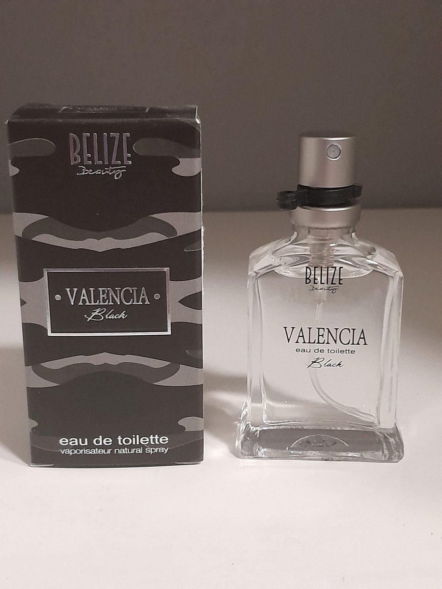 Goedkoopste Belize Beauty Mini Parfum Valencia Black Eau de Toilette heren 15 ml