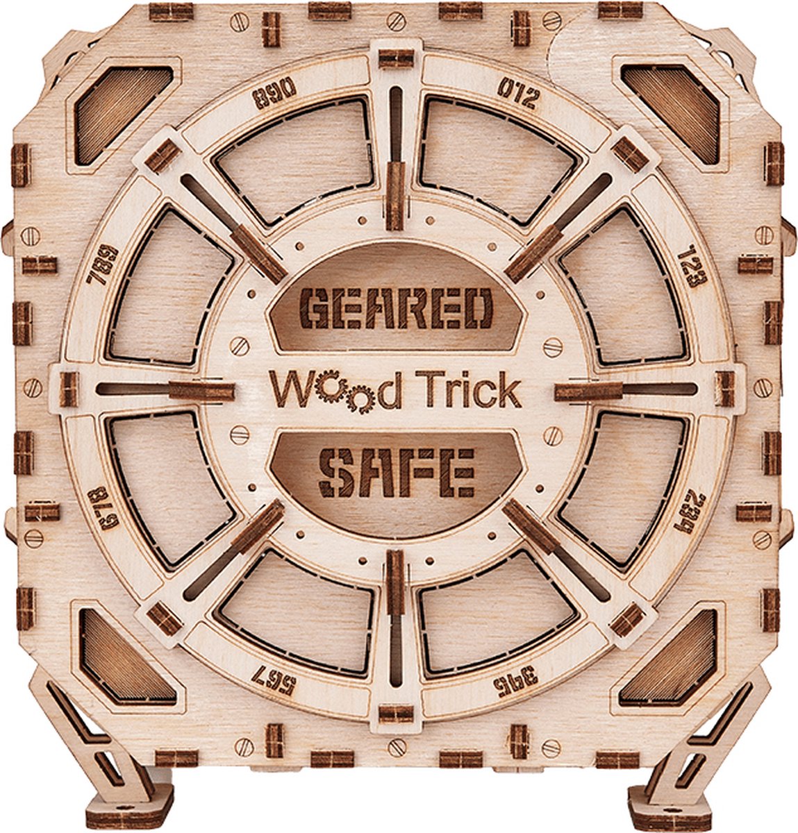 Wood Trick – Modelbouw 3D houten puzzel – Tandwiel kluis 'Geared safe' (WDTK037) – 259 stuks - Geen lijm noch verf nodig! — afbeelding 10
