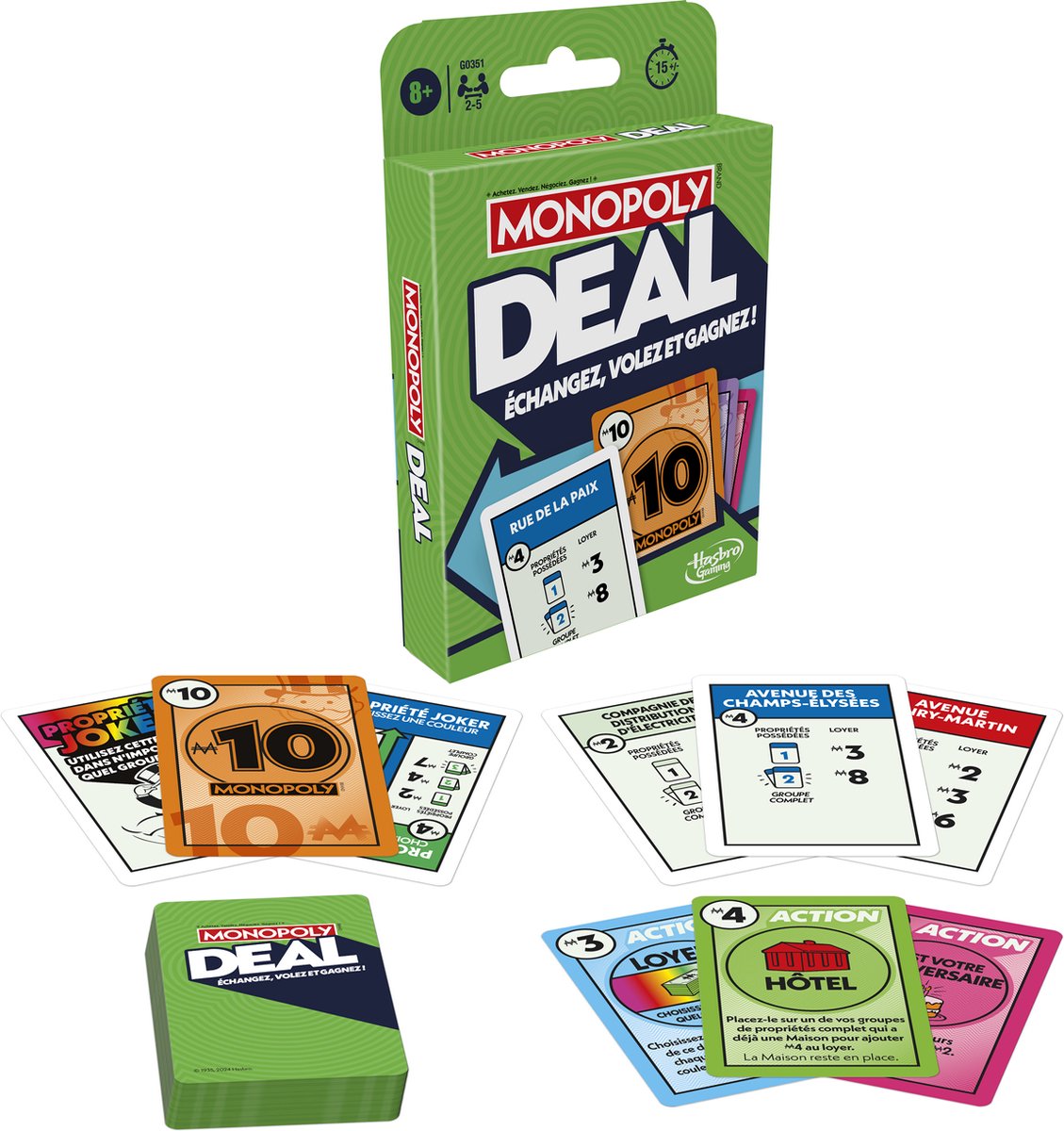 Monopoly Deal 15 min Kaartspel Economische simulatie — afbeelding 2