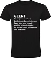 Geert Woordenboek Heren T-shirt - cadeau - kado - verjaardag - grappig