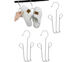 3x Schoenenrek - Droogrek - Schoen Haak - RVS Schoenenrek - Voor 3 Paar Schoenen - Zilver - Wasrek - Wasrekken - Droogrekken - Kledinghanger - Wassen / Schoen Drogen - Hardloopschoenen / Casual Schoenen / Leren Schoenen