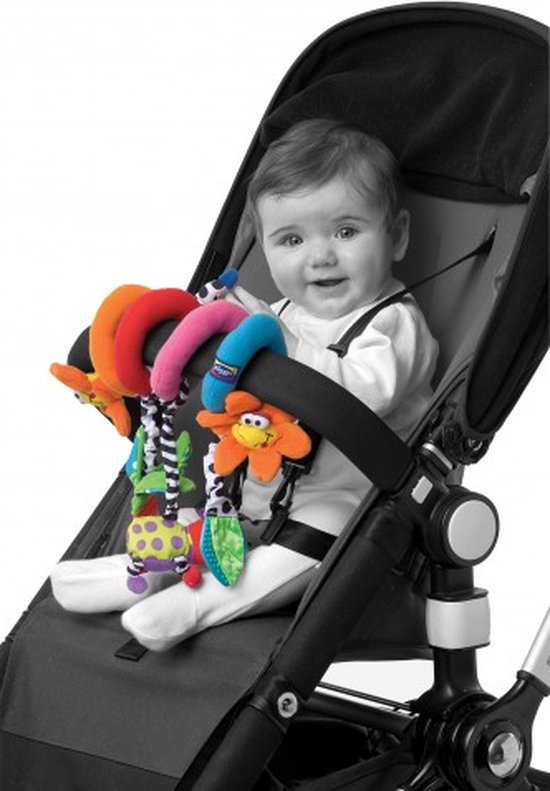Playgro Boxspiraal Amazing Garden Twirly Whirly - Kinderwagen Speeltje - Speelgoed baby - Baby speelgoed - Activiteitenspiraal baby speelgoed 6 maanden -baby speelgoed 1 jaar - Baby kinderwagen