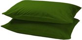 Beau Maison | Katoenen Kussenslopen Groen - 100% Perkaal Katoen - 60x70cm | Set van 2 stuks