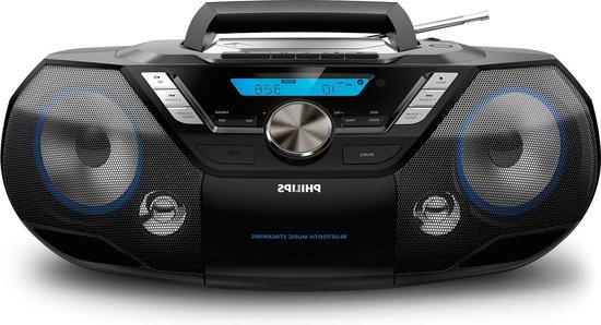 Foto: 12 cd geluidsmachine draagbaar radio dab ukw bluetooth cd mp3 cd usb cassette alles in n zwart cassette speler