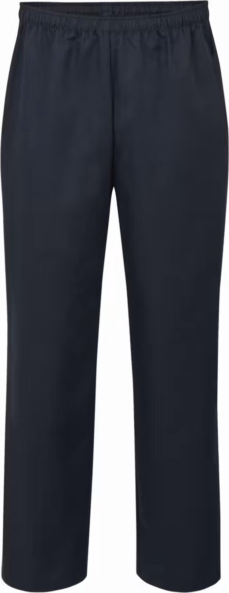 Professional koksbroek polyester katoen voor heren maat XXXL zwart met elastische tailleband met trekkoord