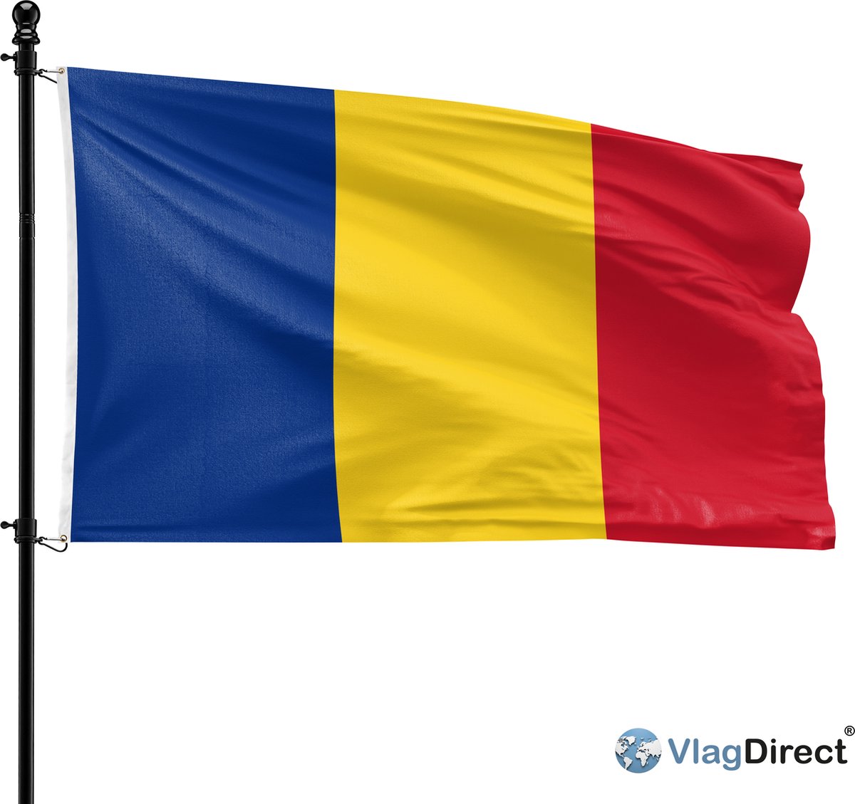 VlagDirect - Roemeense vlag - Roemenië vlag - 90 x 150 cm.