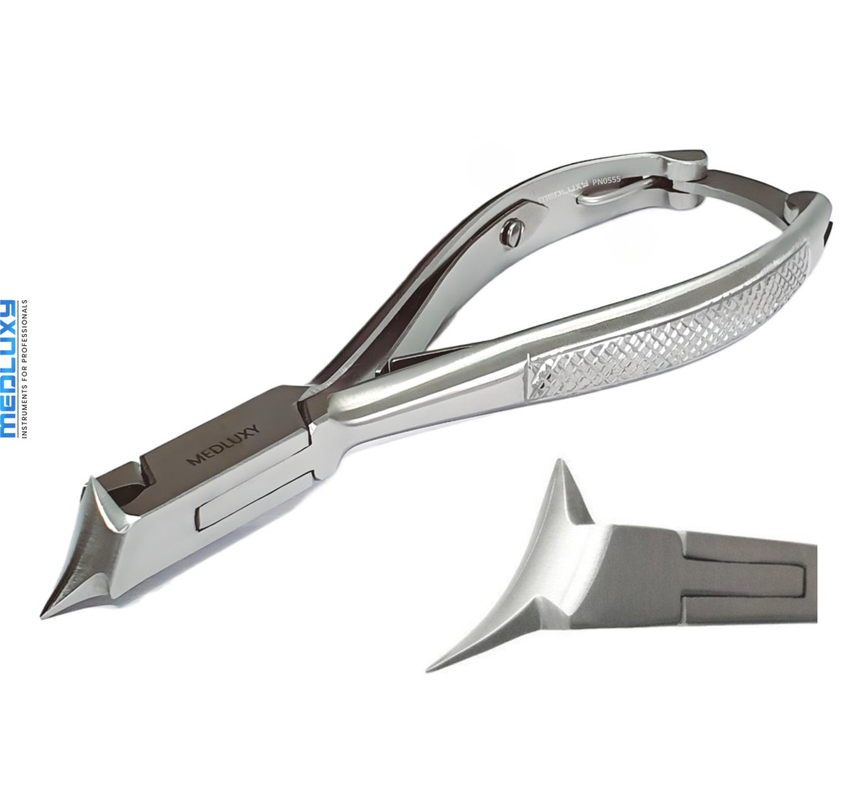 Goedkoopste MEDLUXY® - Nagelknipper - Kopknipper / Dwarssnittang - Gebogen Snijvlak 20 mm - INOX - Harde Nagels, Kalknagels, Ingegroeide Nagel(hoeken) (Koptang, Nageltang, Dwarssnittang - Pedicure / Manicure tang) [PN0555]