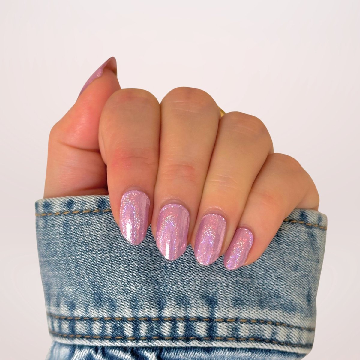 Goedkoopste BIMA Nails - Gellak Nagel Stickers - Gel Nagel Wraps - UV lamp nodig - Pink Glitter