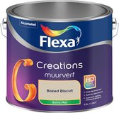 Bol.com Flexa - Creations Muurverf Extra Mat - Baked Biscuit - Kleur van het jaar 2025 - Mengverf - 2.5 L aanbieding