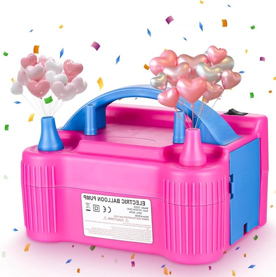 2025 OEM JY Elektrische Luftballon pumpe 110V 600W Rot Tragbares Doppel düsen ge 2025 OEM JY Elektrische Luftballon pumpe 110V 600W Rot Tragbares Doppel düsen ge