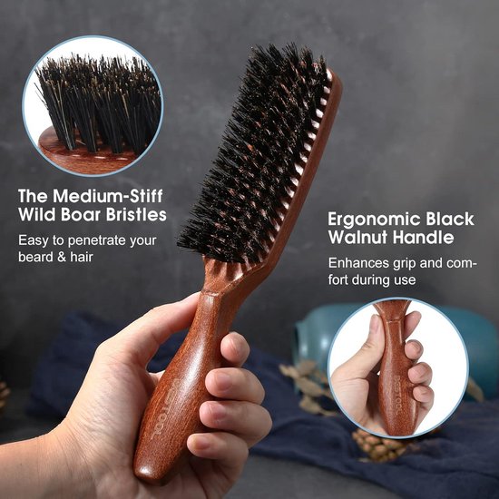 Brosse à Cheveux Bestool Poils De Sanglier - Bambou - Neuf