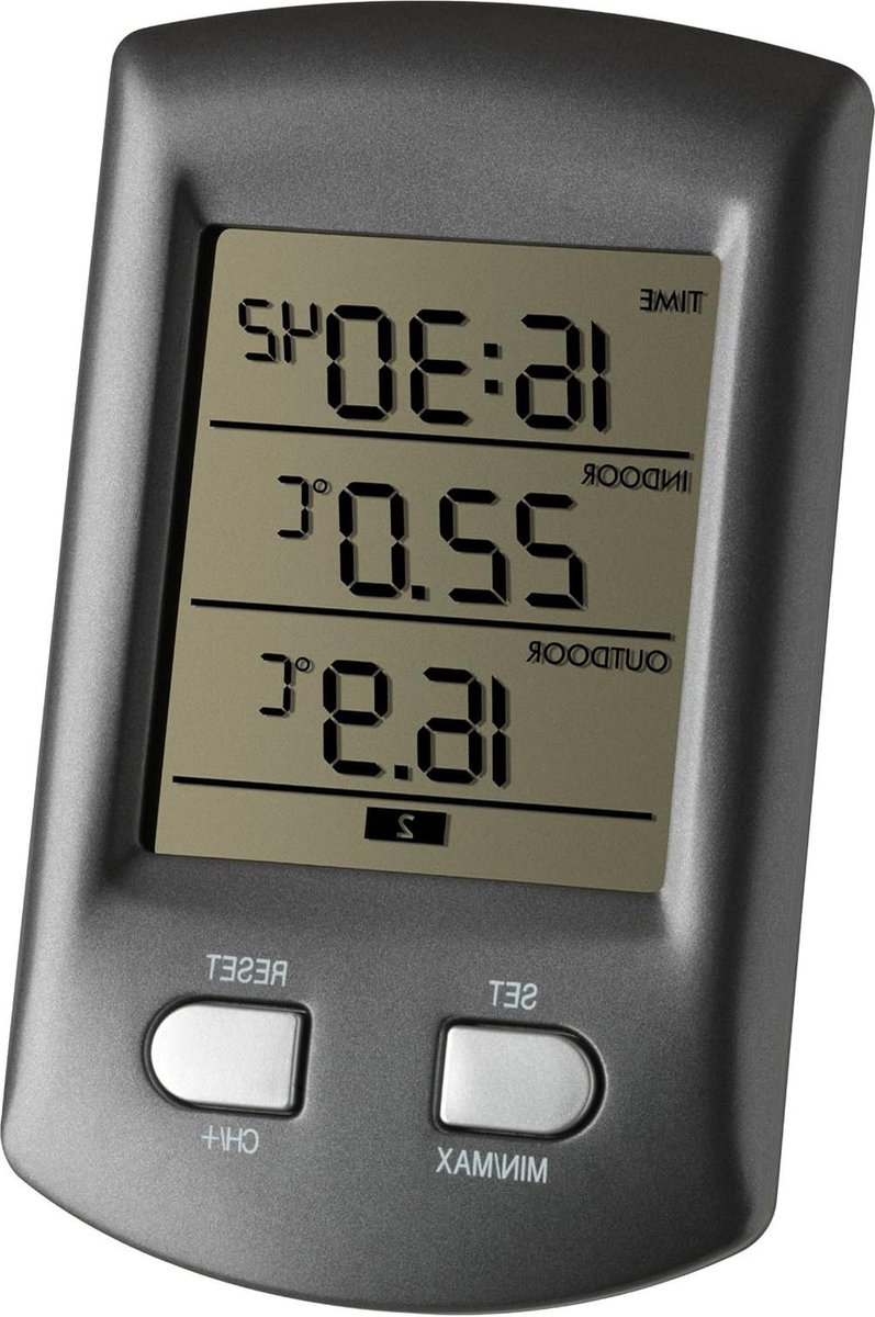 Draadloze thermometer - buitentemperatuur en binnentemperatuur - tijd en alarm functies