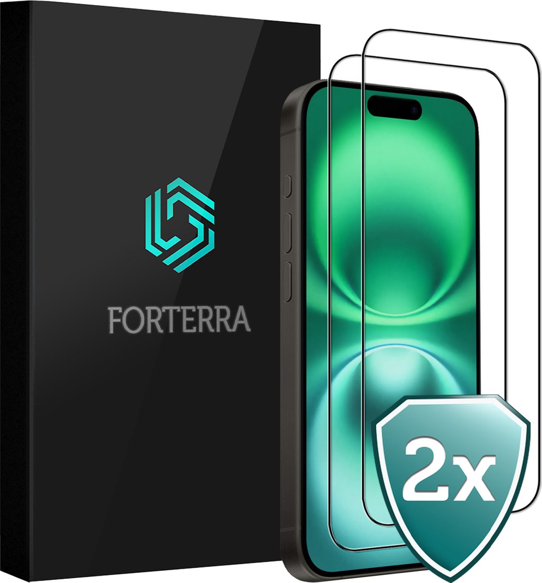 Screenprotector 2 Stuks - Geschikt voor Apple iPhone 16 Plus - Full Cover - Beschermglas - Gehard Glas - Tempered Glass - Screen Protector