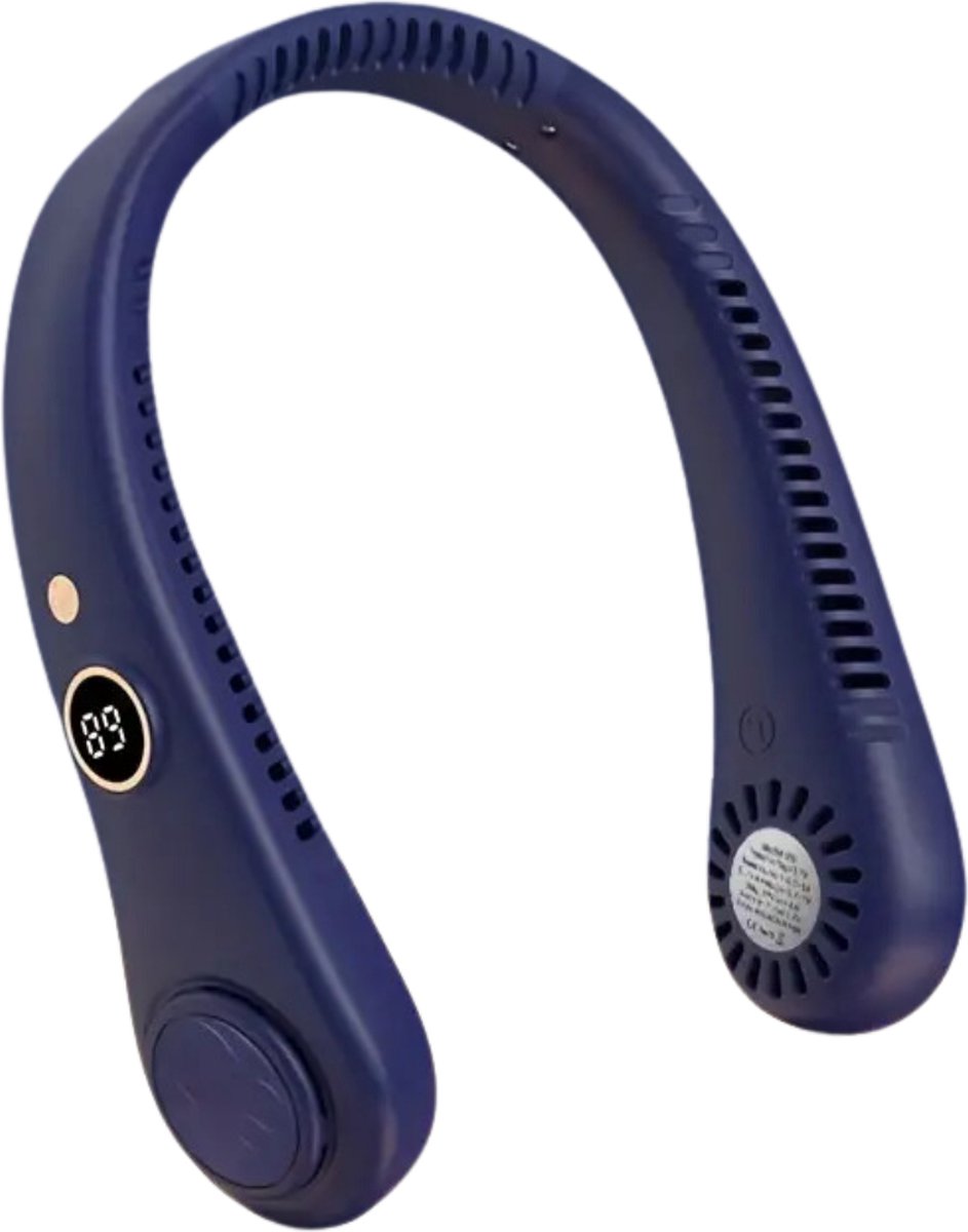 Nivard Nekventilator - Draagbare Gezichtsventilator - Neck Fan - Met Koeling - Hals - Hoofd - Blauw - Ventilator