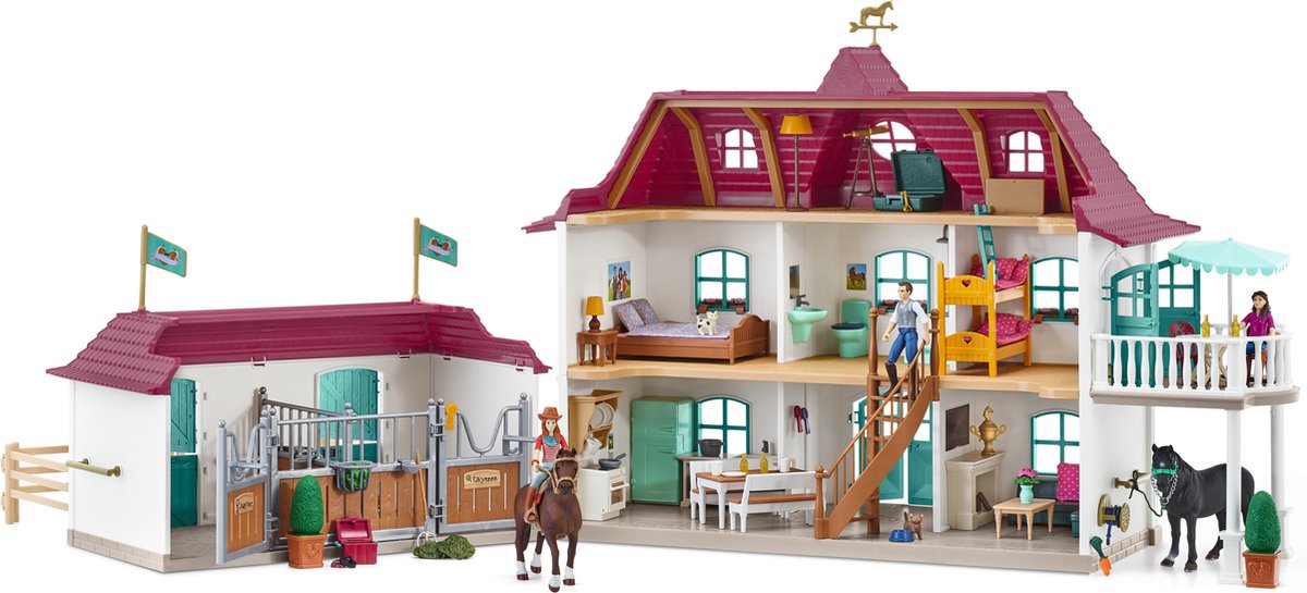 schleich HORSE CLUB Speelfigurenset - Lakeside Paardenboederij - Kinderspeelgoed voor Jongens en Meisjes - 107 Onderdelen - 42551 — afbeelding 12